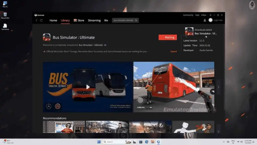 Download Bus Simulator ultimate from Bluestacks